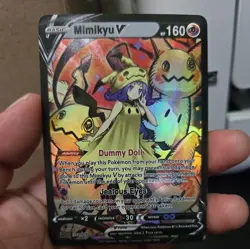 mimikyu Pop Out Card Holo Anime poke CUSTOM CARD textured - Image 1