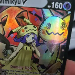 mimikyu Pop Out Card Holo Anime poke CUSTOM CARD textured - Image 3