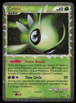 CELEBI 92/102 PRIME RARE HGSS TRIUMPHANT POKEMON HOLO NM/M - Image 1