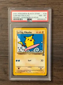 Pokemon Black Star Surfing Pikachu Pokemon League Promo PSA 8 # 68566097 - Image 2