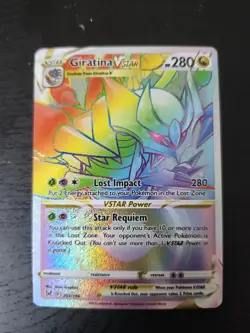 Pokemon TCG Giratina VSTAR 201/196 Secret Rainbow Rare, Lost Origin - Image 1
