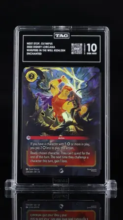 2025 DISNEY LORCANA ENCHANTED WHISPERS IN THE WELL #234 NEXT STOP OLYMPUS TAG 10 - Image 1