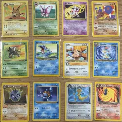 Nintendo Pokemon TCG Team Rocket Neo Genesis Base Set 2 12 Card Lot Raichu - Image 1
