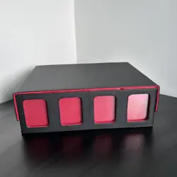 1800+ Card Deck Case for Trading Cards, Magnetic Card Storage Box Black Red - Image 1