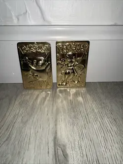 Burger King 1999 Pokemon Pokeballs Gold Mewtwo and Pikachu Card Set - Image 1