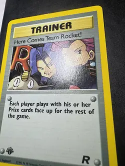 First Edition Here Comes Team Rocket Trainer Card Holo Rare - Image 2