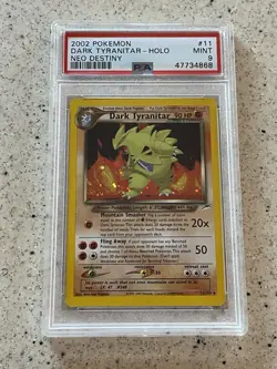 Pokemon TCG Dark Tyranitar Neo Destiny Holo Rare PSA 9 Vintage Pokemon Card - Image 1