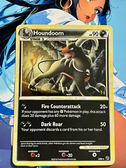 2010 Pokemon HOUNDOOM Undaunted Set HOLO RARE HeartGold & SoulSilver Card 5/90 - Image 1