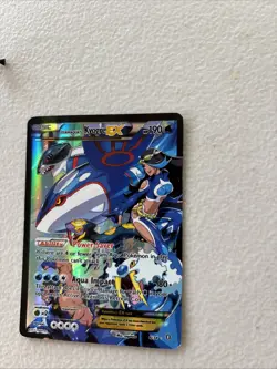 Pokemon TCG Double Crisis Team Aqua's Kyogre EX Full Art Holo Card 6/34 MP - Image 3