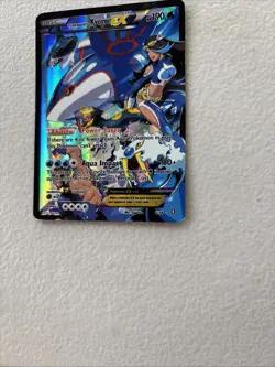Pokemon TCG Double Crisis Team Aqua's Kyogre EX Full Art Holo Card 6/34 MP - Image 4