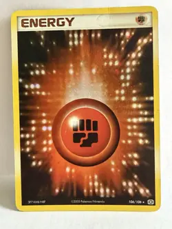 Pokemon Fighting Energy 106/106 Emerald Holo Card - Image 1