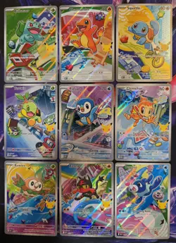 MINT *First Partner ILLUSTRATION COLLECTION* 9 CARD SET *Series 1* Pokemon - Image 1