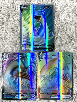Set of 3 Lapras V & VMax's G-Max Pump Holo Fan Art Display Collector Card - Image 1