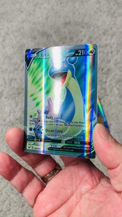 Set of 3 Lapras V & VMax's G-Max Pump Holo Fan Art Display Collector Card - Image 2