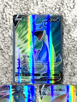 Set of 3 Lapras V & VMax's G-Max Pump Holo Fan Art Display Collector Card - Image 3