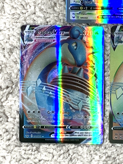 Set of 3 Lapras V & VMax's G-Max Pump Holo Fan Art Display Collector Card - Image 4