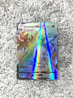 Charizard VMax HP330 Claw Slash #074/073 Rainbow Holo Fan Art Display Card LP - Image 1