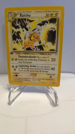 Raichu 1st Ed 21/64 Rare Non Holo NM Neo Revelation Pokemon Card TCG Vintage - Image 1