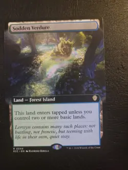 Sodden Verdure 0044 Borderless Extended Art Commander: Lorwyn Eclipsed MTG NM/LP - Image 1