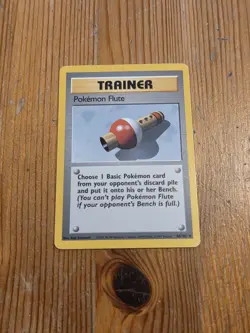 Pokemon Flute Trainer Base Set Regular Card 086/102 1999 - Image 1