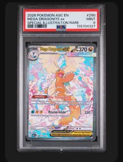 2026 POKEMON ASC EN-ASCENDED HEROES #290 MEGA DRAGONITE EX PSA 9 - Image 1