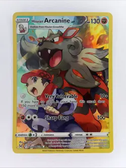 POKEMON HISUIAN ARCANINE TG08/TG30 LOST ORIGIN TRAINER GALLERY NM NEAR MINT - Image 1