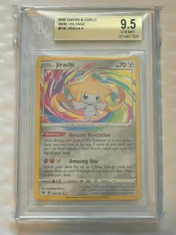 2020 Pokemon Sword and Shield Vivid Voltage 119 Jirachi Amazing Rare PSA BGS 9.5 - Image 1