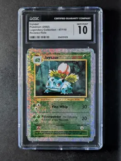 2002 Pokemon BULBASAUR #47/110 Legendary Coll. Fireworks Reverse Holo CGC 10 - Image 1