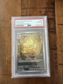Ninetales 199/197 PSA 10 Pokemon Sv: Obsidian Flames IR Illustration Rare - Image 1
