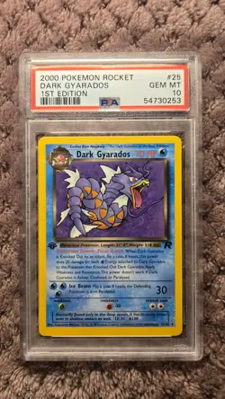 2000 Pokemon Rocket 1st Edition Dark Gyrados #25 Non-Holo GEM MINT PSA 10 - Image 1