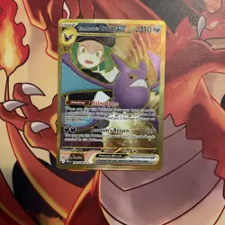 Team Rockets Crobat EX SV Destined Rivals Hyper Rare Gold 242/182 NM Pokemon TCG - Image 2