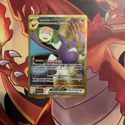 Team Rockets Crobat EX SV Destined Rivals Hyper Rare Gold 242/182 NM Pokemon TCG - Image 3