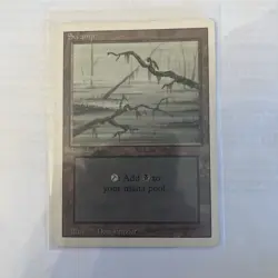 Swamp (C) (LP) Unlimited Edition 2ED Magic MTG - Image 2