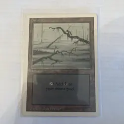 Swamp (C) (LP) Unlimited Edition 2ED Magic MTG - Image 3