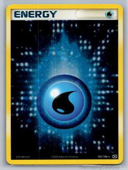 Pokemon TCG Water Basic Energy Holo 103/106 Pokemon Emerald LP 003 - Image 1