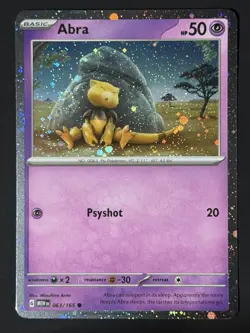 Abra - SV 151 063/165 Cosmos Holo - Pokemon TCG Promo - NM with SWIRL 🌀 - Image 2