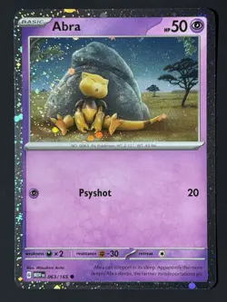 Abra - SV 151 063/165 Cosmos Holo - Pokemon TCG Promo - NM with SWIRL 🌀 - Image 3