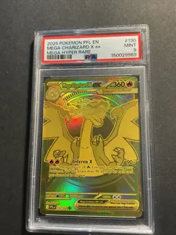 2025 POKEMON PFL EN-PHANTASMAL FLAMES MEGA HYPER RARE MEGA CHARIZARD X EX PSA 9 - Image 1