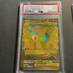 2025 POKEMON PFL EN-PHANTASMAL FLAMES MEGA HYPER RARE MEGA CHARIZARD X EX PSA 9 - Image 2