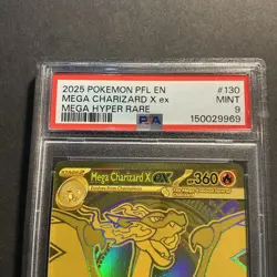 2025 POKEMON PFL EN-PHANTASMAL FLAMES MEGA HYPER RARE MEGA CHARIZARD X EX PSA 9 - Image 3