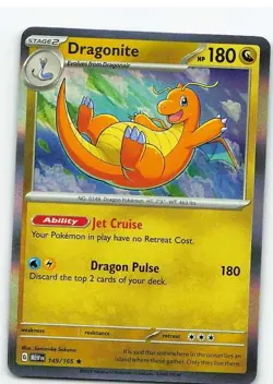 Dragonite 149/165 Scarlet & Violet—151 Rare Holo NM Pokemon TCG - Image 1