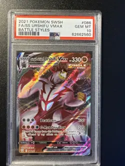 PSA 10 Single Strike Urshifu VMAX 086/163 Swsh05: Battle Styles Holo Pokemon TCG - Image 1