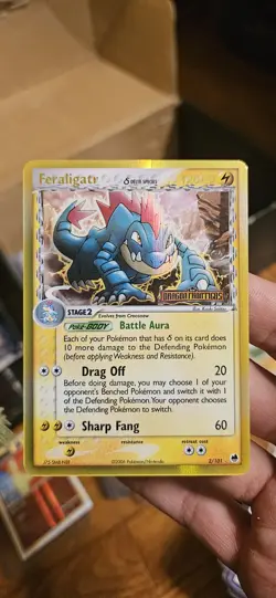 2006 POKEMON EX DRAGON FRONTIERS #2 FERALIGATR-REVERSE FOIL - Image 1