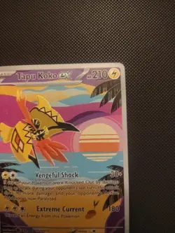 Pokemon Tapu Koko EX 247/182 SV04: Paradox Rift SIR Holo English 2024 - Image 4