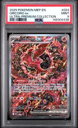 2025 POKEMON MEP EN-ME BLACK STAR PROMO #024 ORICORIO EX PSA 9 - Image 1