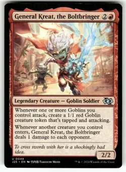 General Kreat, the Boltbringer (Anime) 48 NM MTG Foundations Jumpstart Magic - Image 1