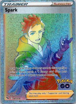 Spark (Secret) Holo Secret Rare Pokemon GO 085/078 NM - Image 1