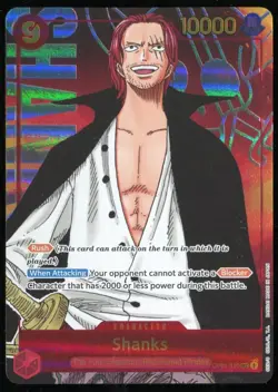 Shanks One Piece Romance Dawn OPO1-120 2022 English Card Alt Art LP - Image 1