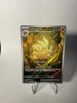 Pokemon TCG Ninetales Obsidian Flames Holo Card 199/197 - Image 1