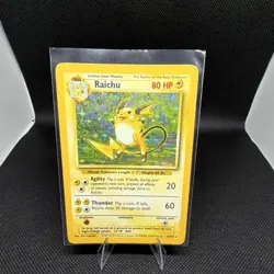 Pokemon TCG Raichu Base Set 14/102 Holo Rare 80 HP Stage 1 1999-2000 WotC Card - Image 1